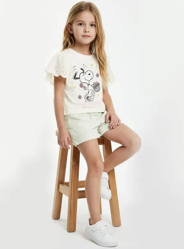 Girls Snoopy Print Top